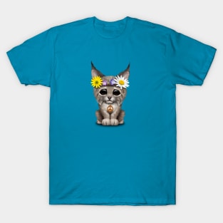 Cute Hippie Lynx Cub T-Shirt